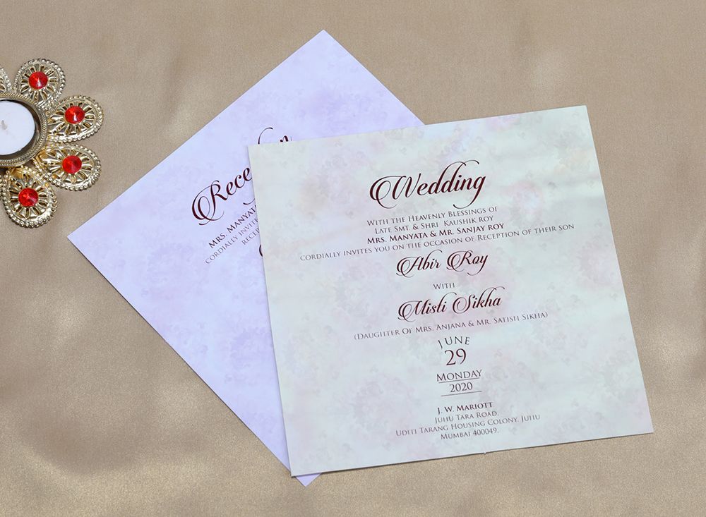 Christian wedding invitation with bride and groom design - Click Image to Close