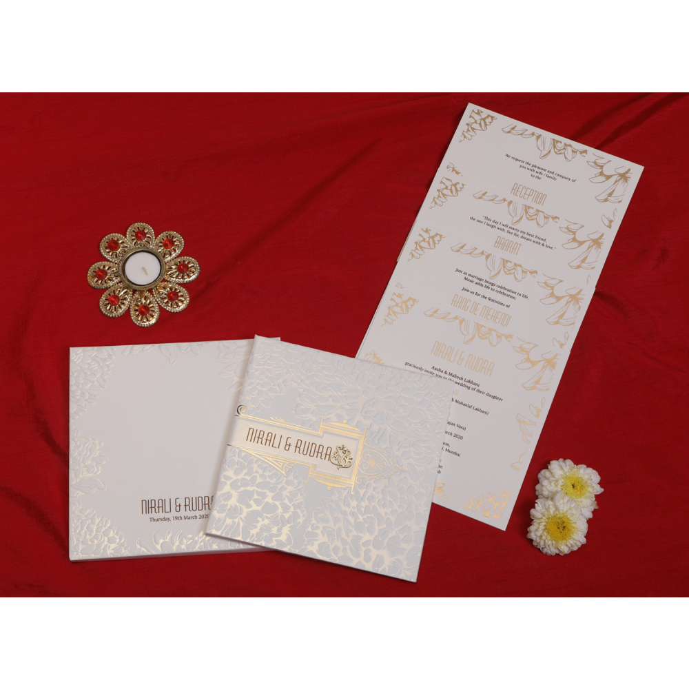 Cream Ganesha wedding invite - Click Image to Close
