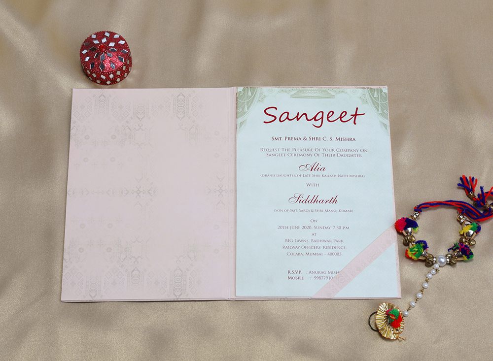 Designer Royal Indian wedding invitation with baraat design - Click Image to Close