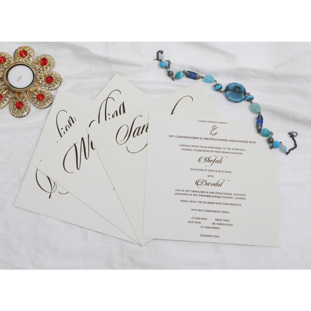 Elegant Brown colored wedding invite - Click Image to Close