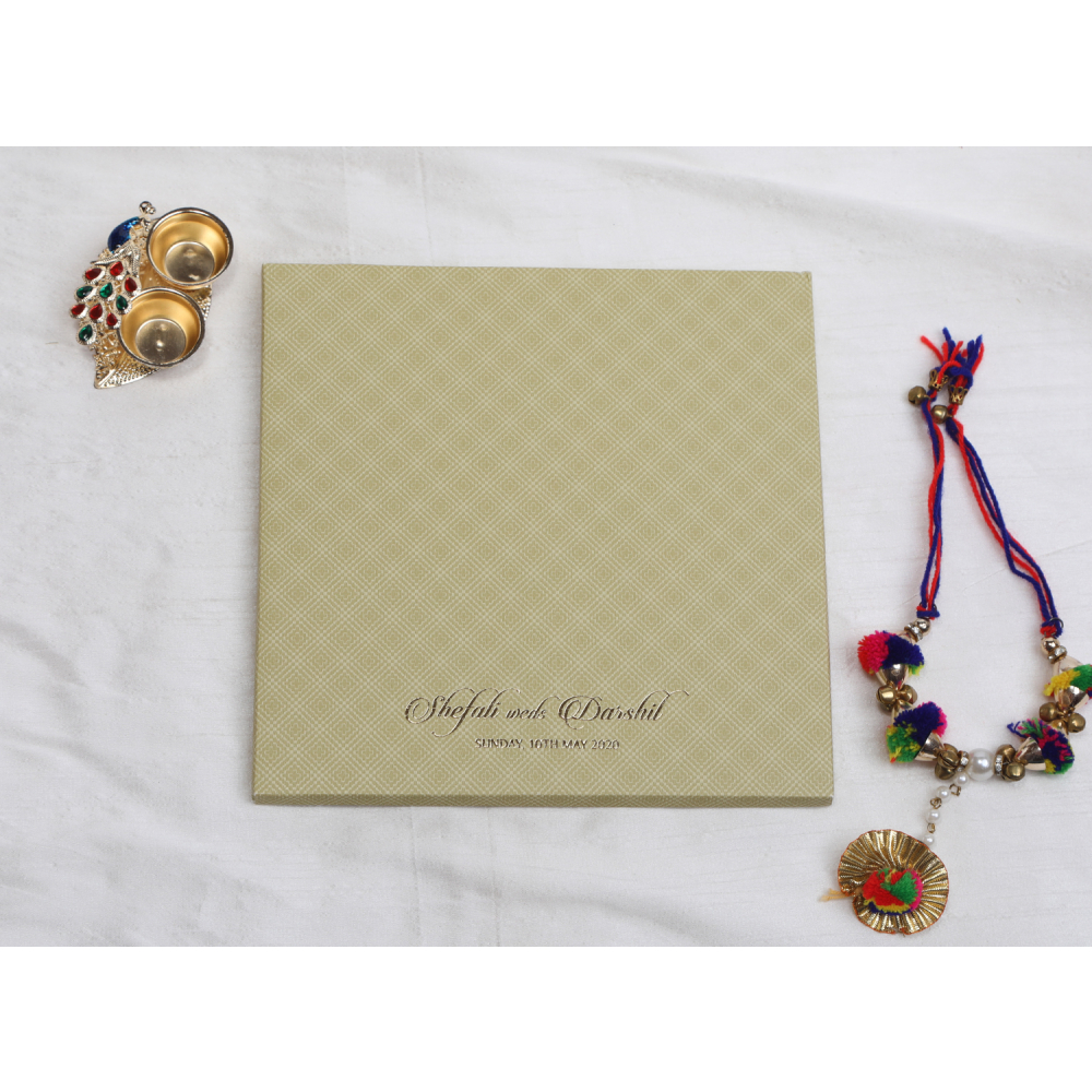 Elegant Pista colored wedding invite - Click Image to Close