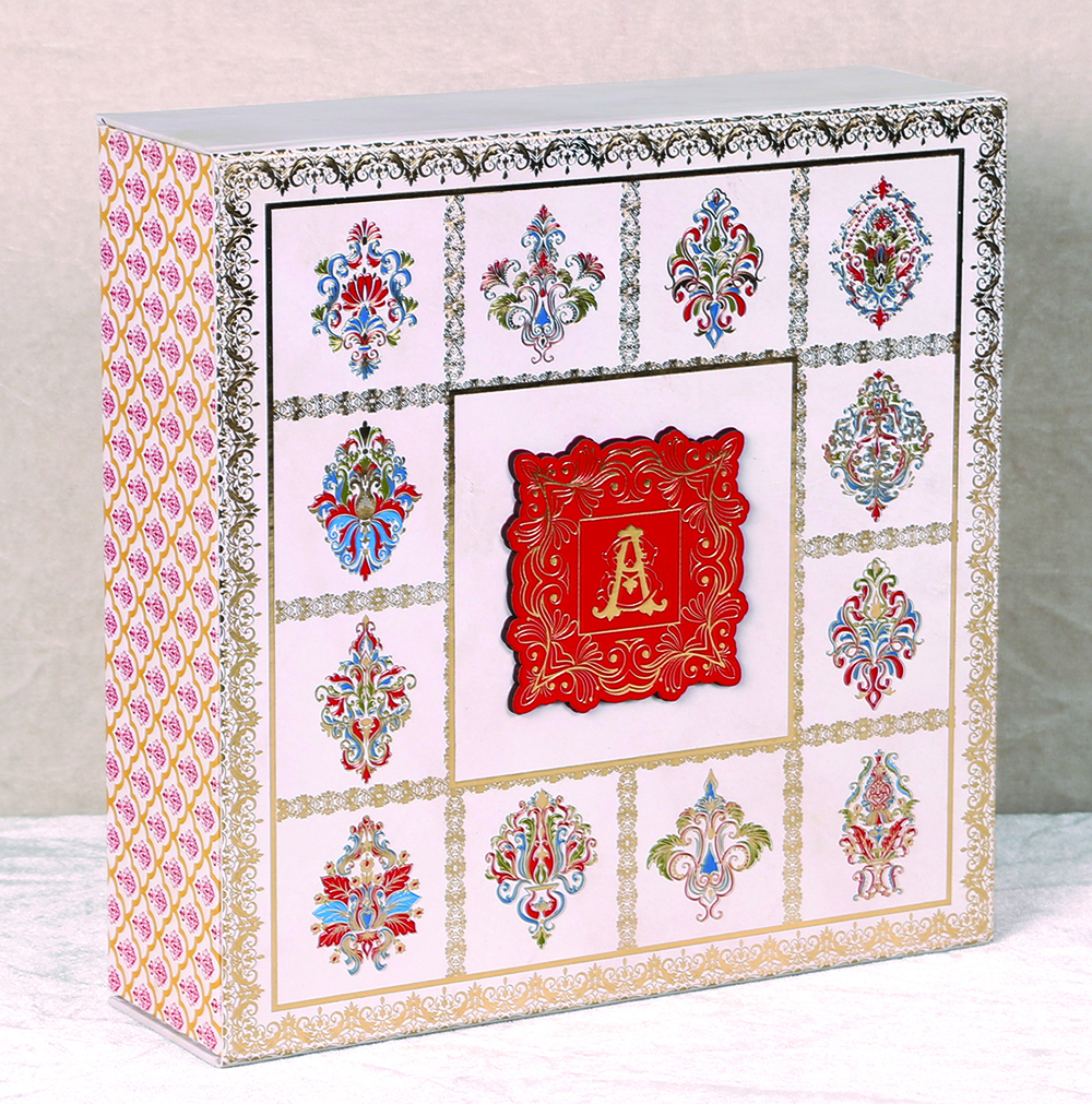 Ethnic Indian wedding invitation box with sweet jars - Click Image to Close