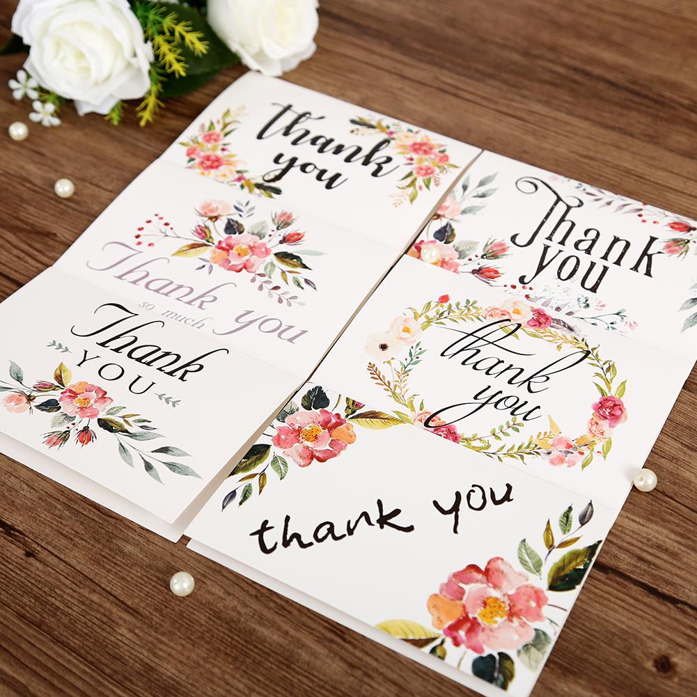 Floral theme colorful mixbag of thank you cards with envelopes - Click Image to Close