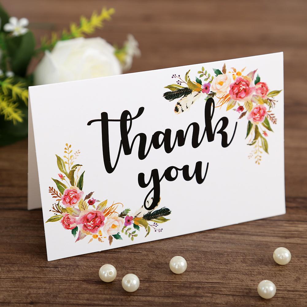 Floral theme colorful mixbag of thank you cards with envelopes
