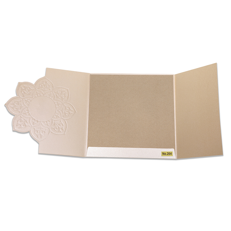 Ganesha theme wedding invitation in cream colour - Click Image to Close