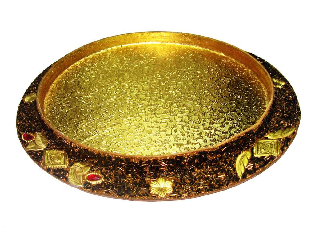 Gold metallic Packing basket - Click Image to Close