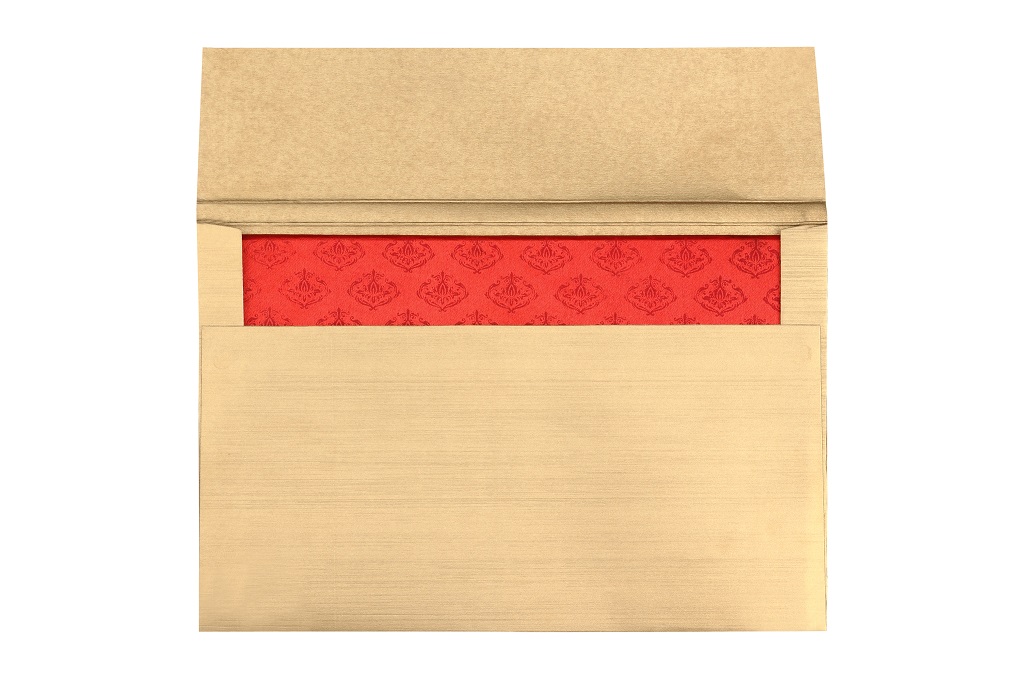 Golden Wedding Invitation Card in Royal Red Colour - Click Image to Close