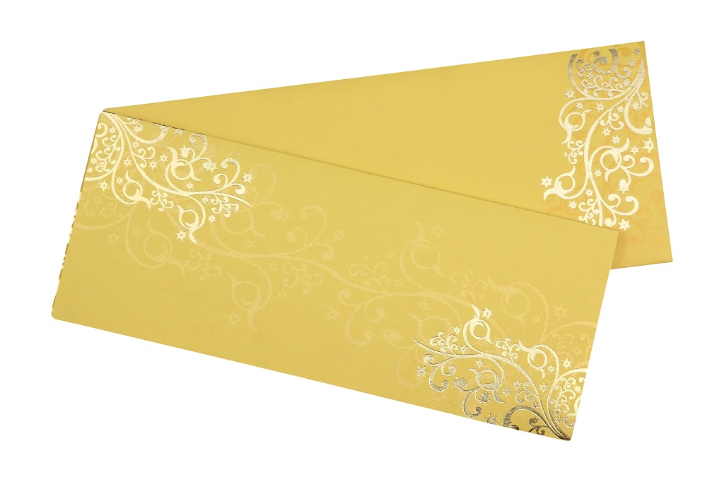 Golden Wedding Invitation in Vibrant yellow Colour - Click Image to Close