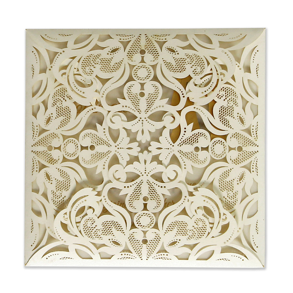Indian wedding invitation in intricate laser cut design - Click Image to Close