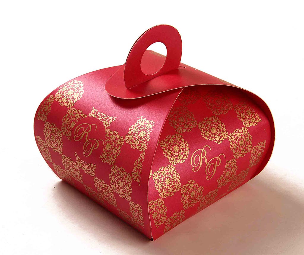 Indian Wedding Party Favor Box in Pink Color - Click Image to Close