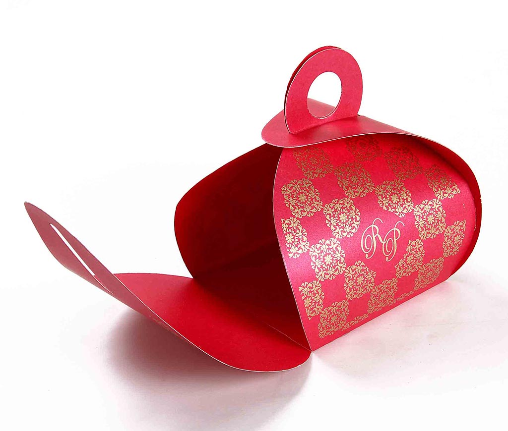 Indian Wedding Party Favor Box in Pink Color - Click Image to Close
