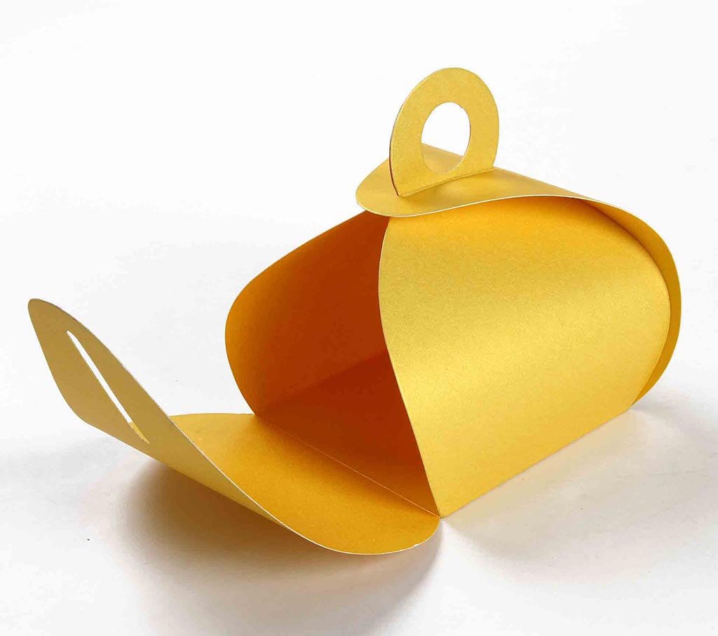 Indian Wedding Party Favor Box in Yellow Color - Click Image to Close
