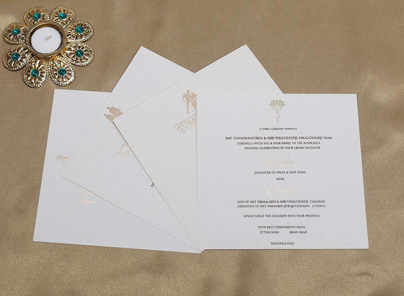 Laser cut Indian wedding Invitation in Peach colour - Click Image to Close
