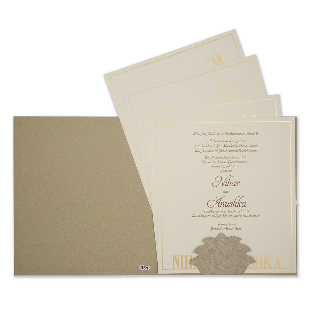 Marble print light brown indian wedding invitation - Click Image to Close