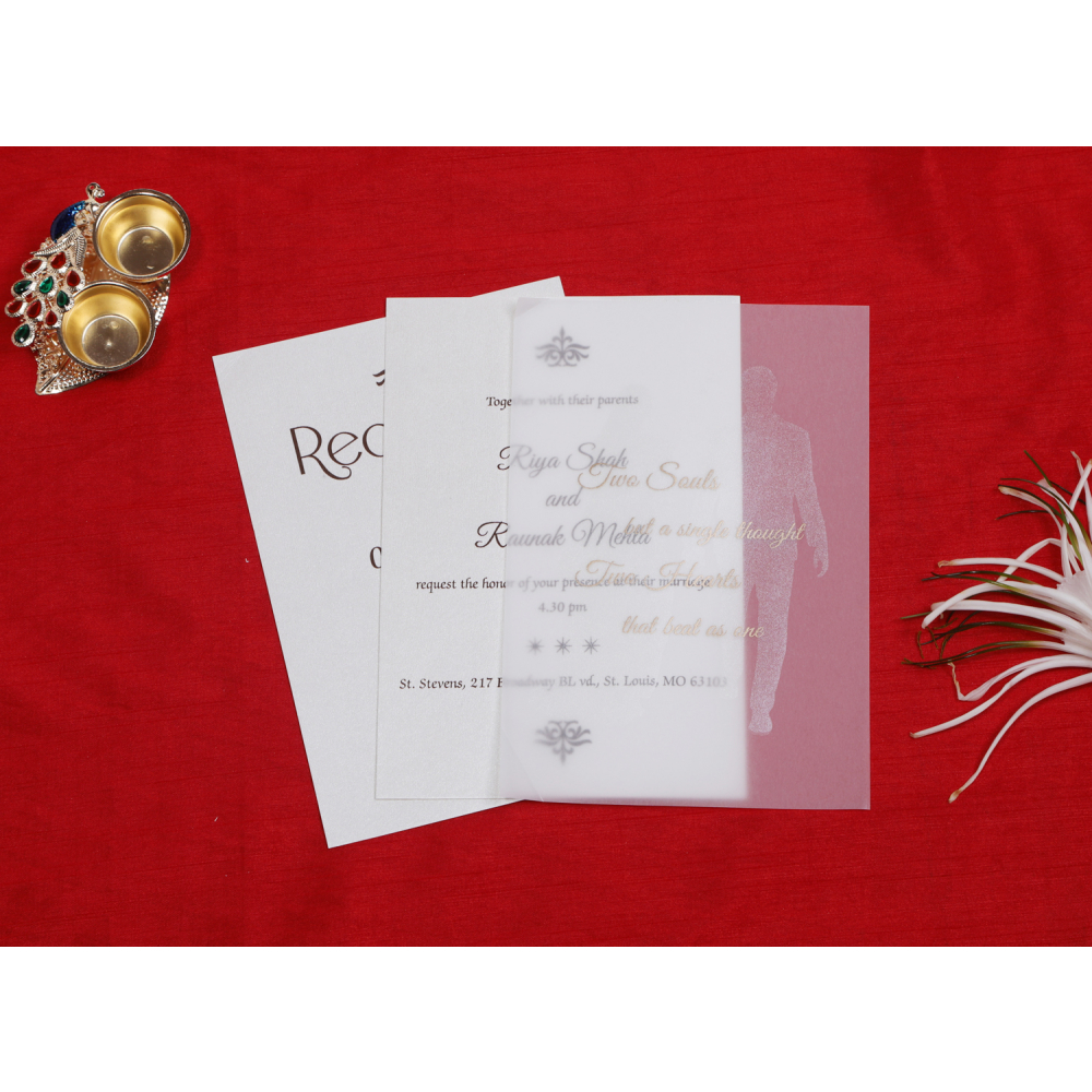Multifaith cream colored laser cut wedding invite - Click Image to Close