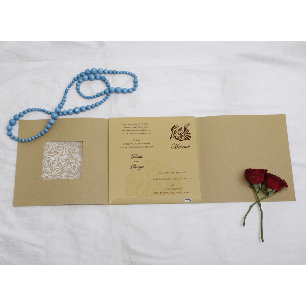 Multifaith Greenish wedding invite - Click Image to Close