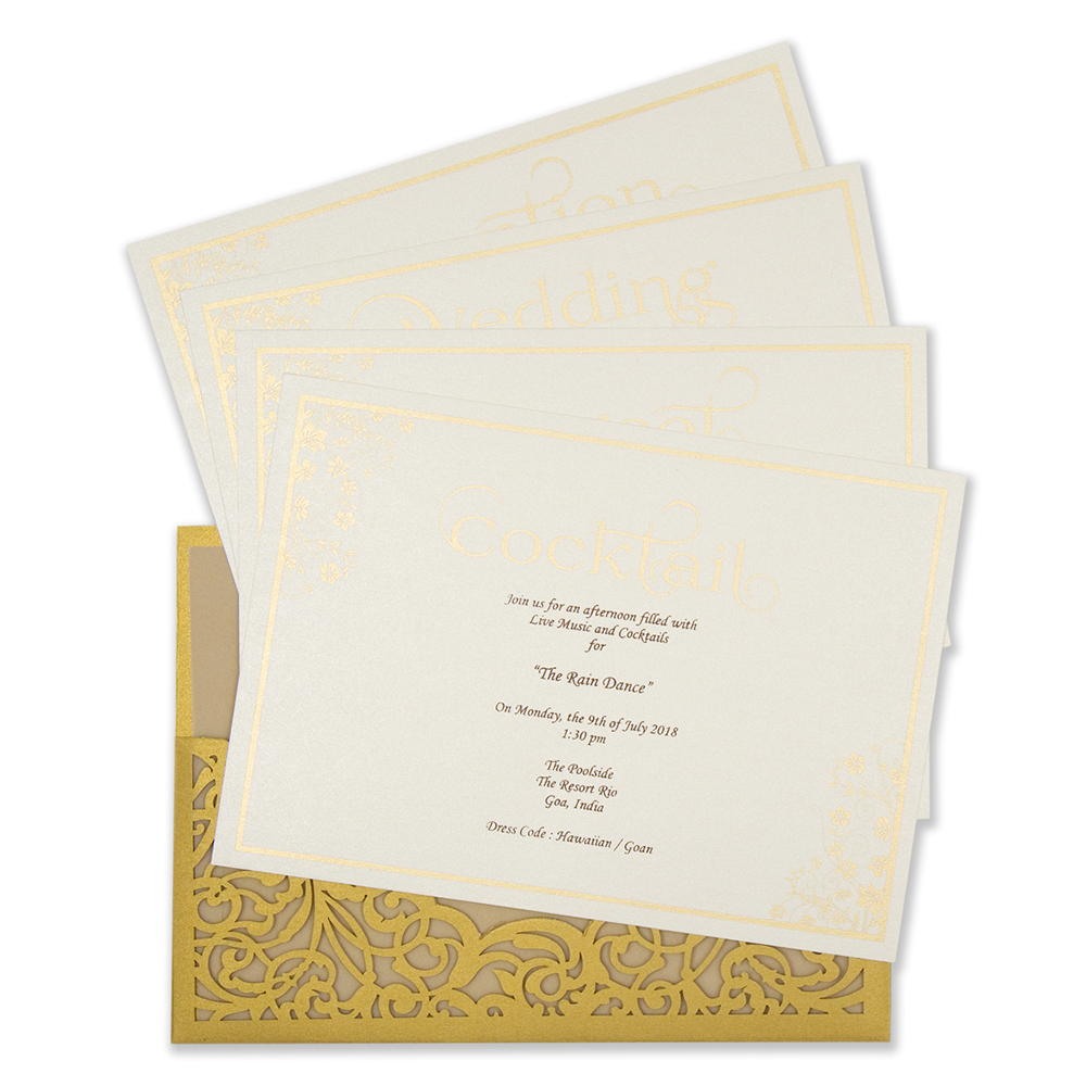 Multifaith Indian wedding card with a laser cut insert holder - Click Image to Close