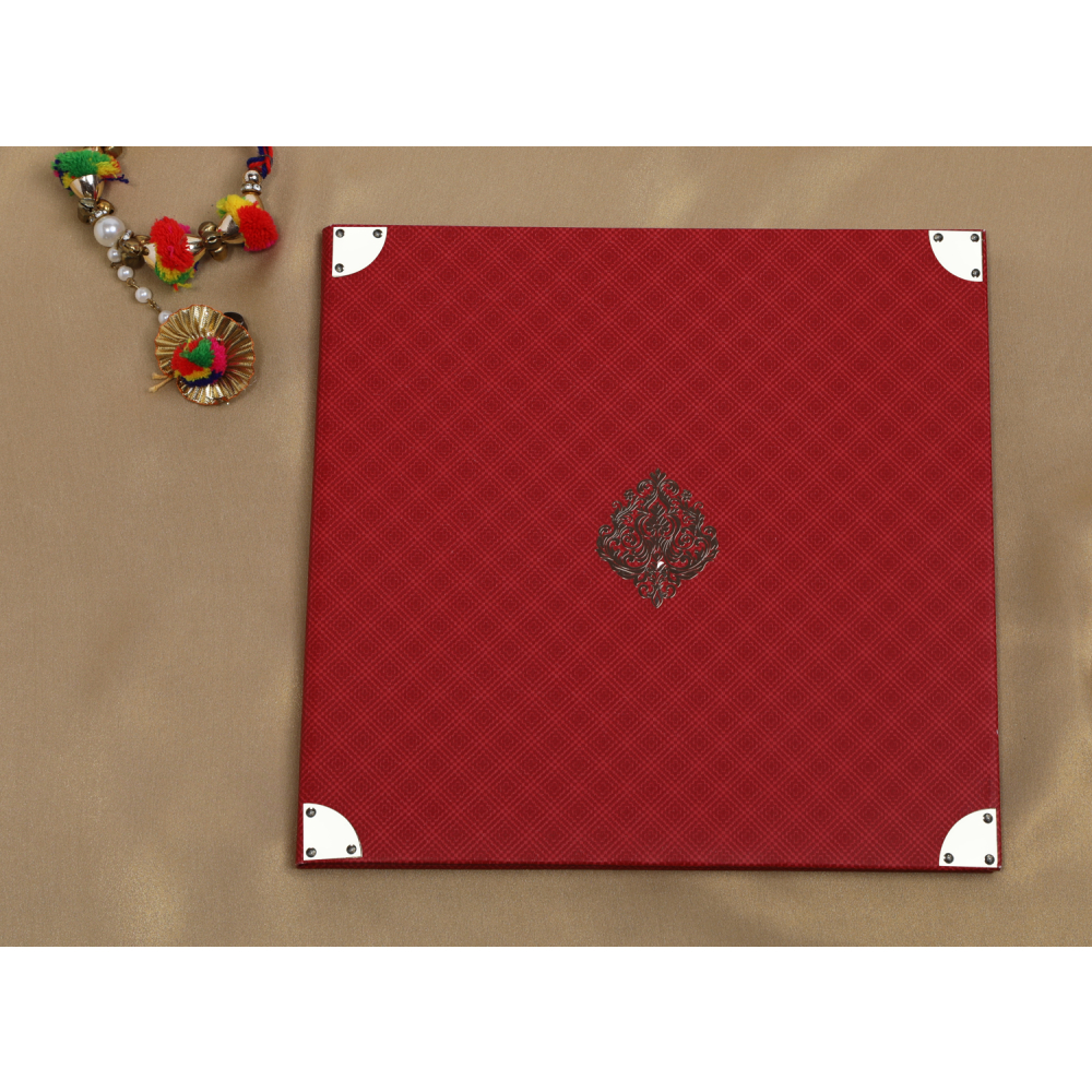 Multifaith red colored wedding invite - Click Image to Close
