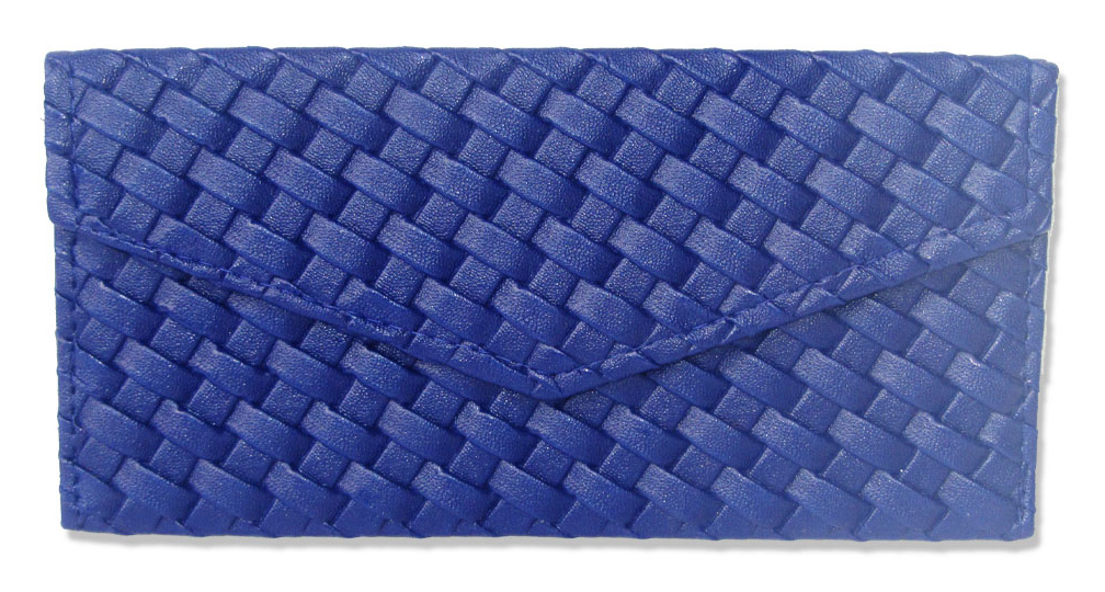 Navy Blue Leather Envelope