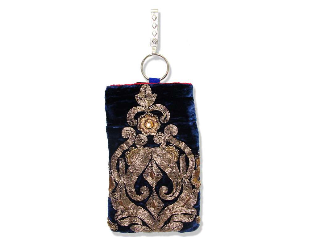 Navy Blue mobile Pouch - Click Image to Close