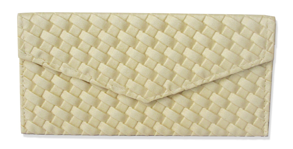 Off White Leather Envelope
