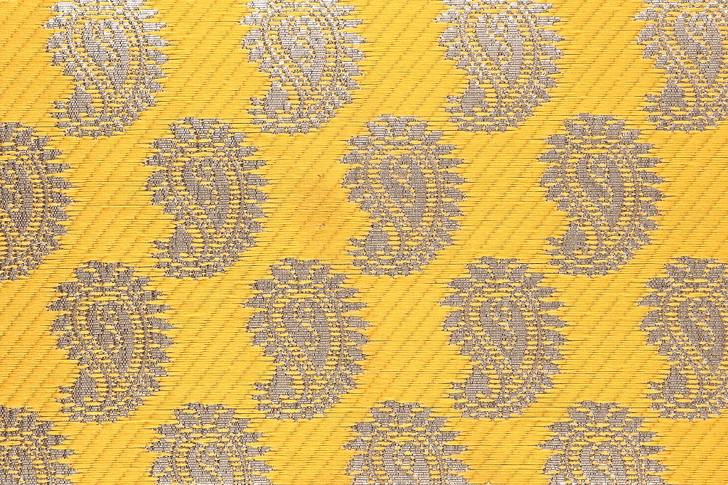 Paisley Wedding Shagun Envelope in Vibrant Yellow And Golden - Click Image to Close