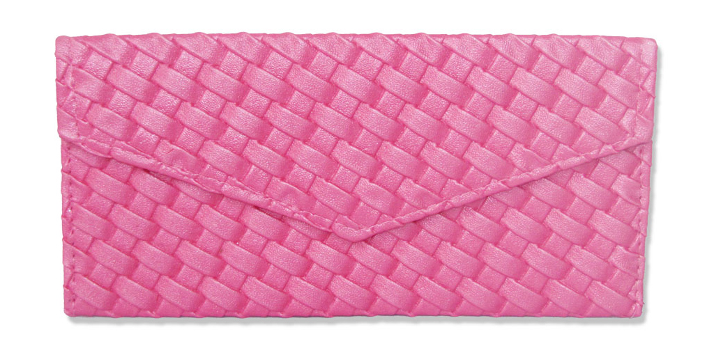 Pink Leather Envelope