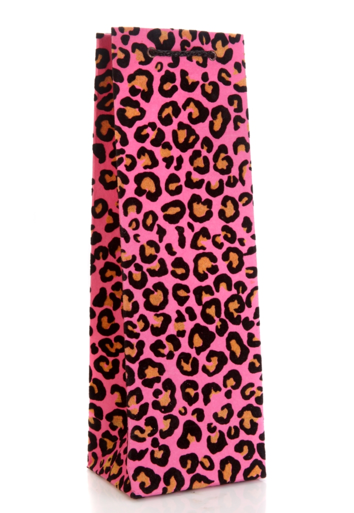 leopard print wine bag