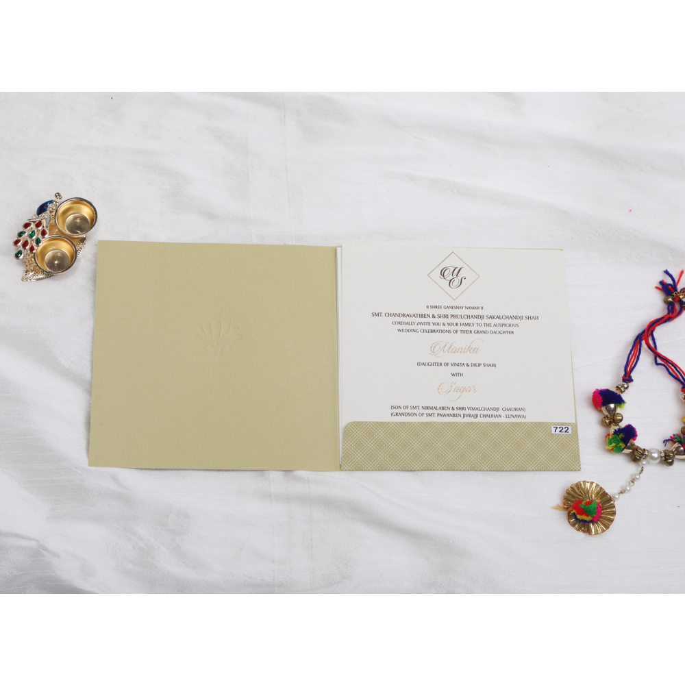Pista colored Ganesha wedding invite - Click Image to Close