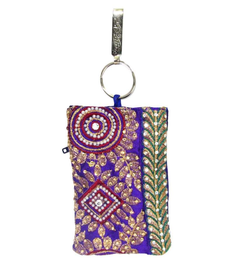Purple Designer Mobile pouch - Click Image to Close