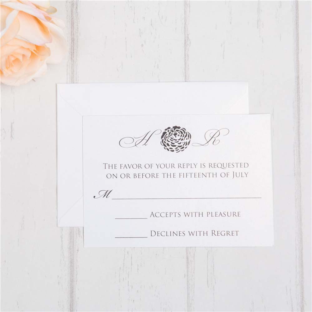 Rose theme exquisite laser cut invite in black shimmer - Click Image to Close