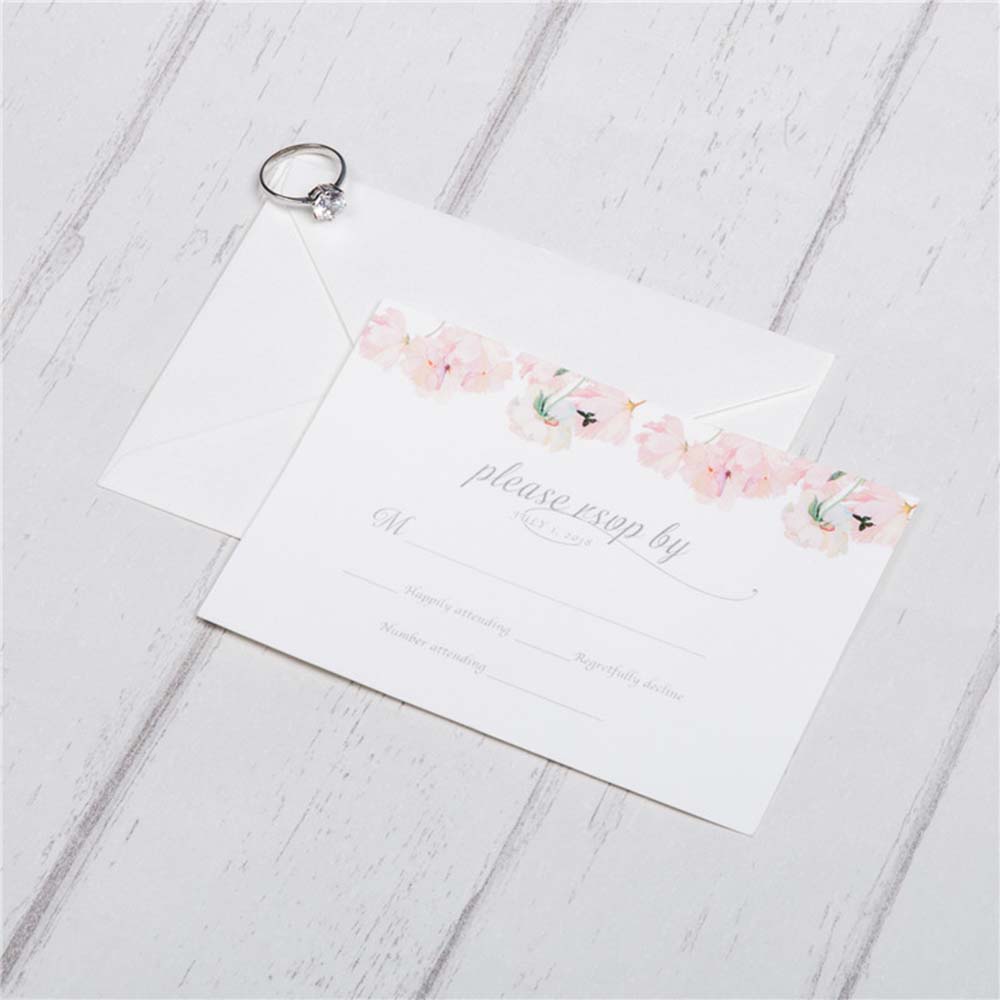 Rose theme Tri-fold Laser Cut Wedding Invitation in pink colour - Click Image to Close
