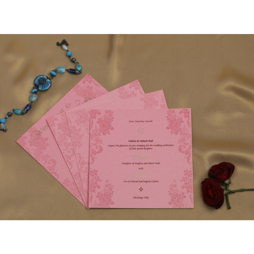 Royal Pink wedding invite - Click Image to Close