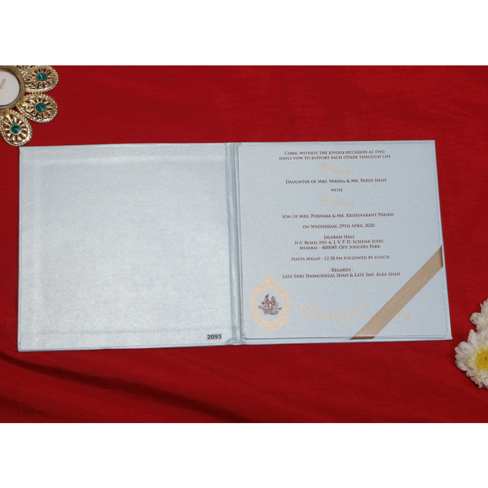 Royal white wedding invite - Click Image to Close