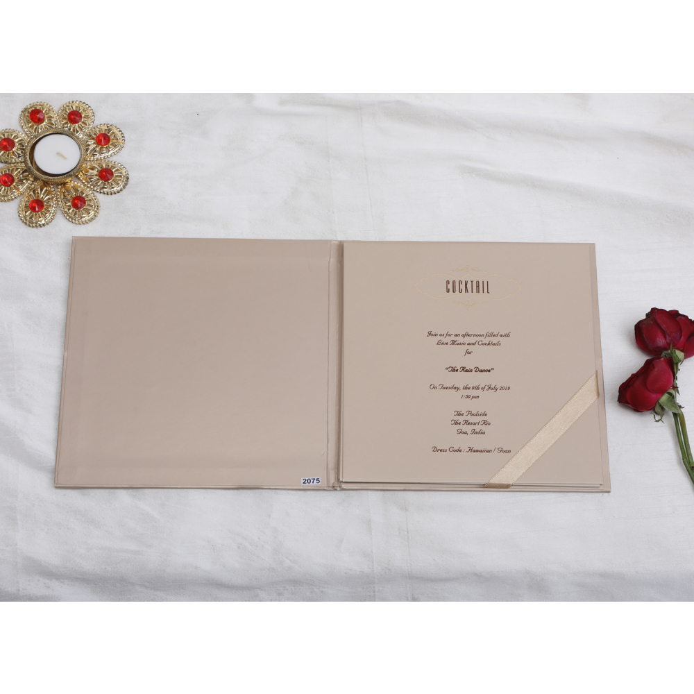 Simple and sober beige wedding invite - Click Image to Close