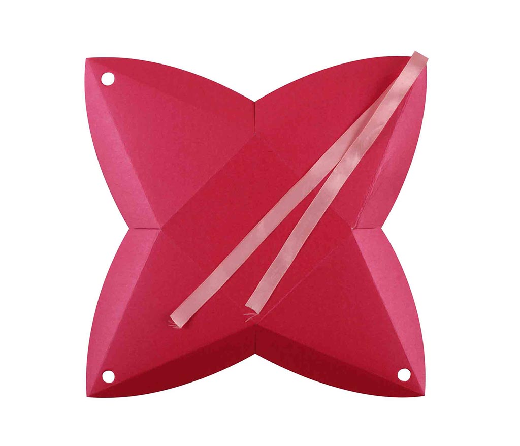 Triangular Wedding Party Favor Box in Pink Color - Click Image to Close