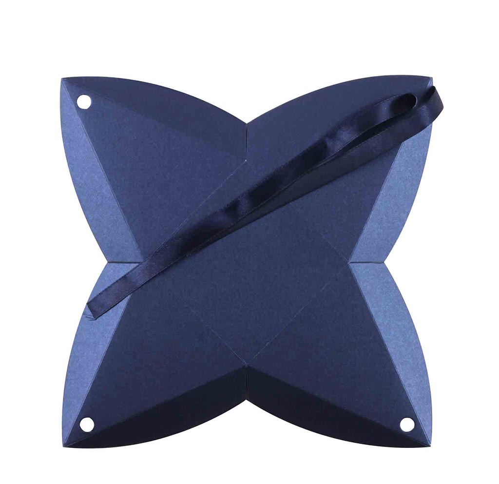 Triangular Wedding Party Favor Box in Royal Blue Color - Click Image to Close