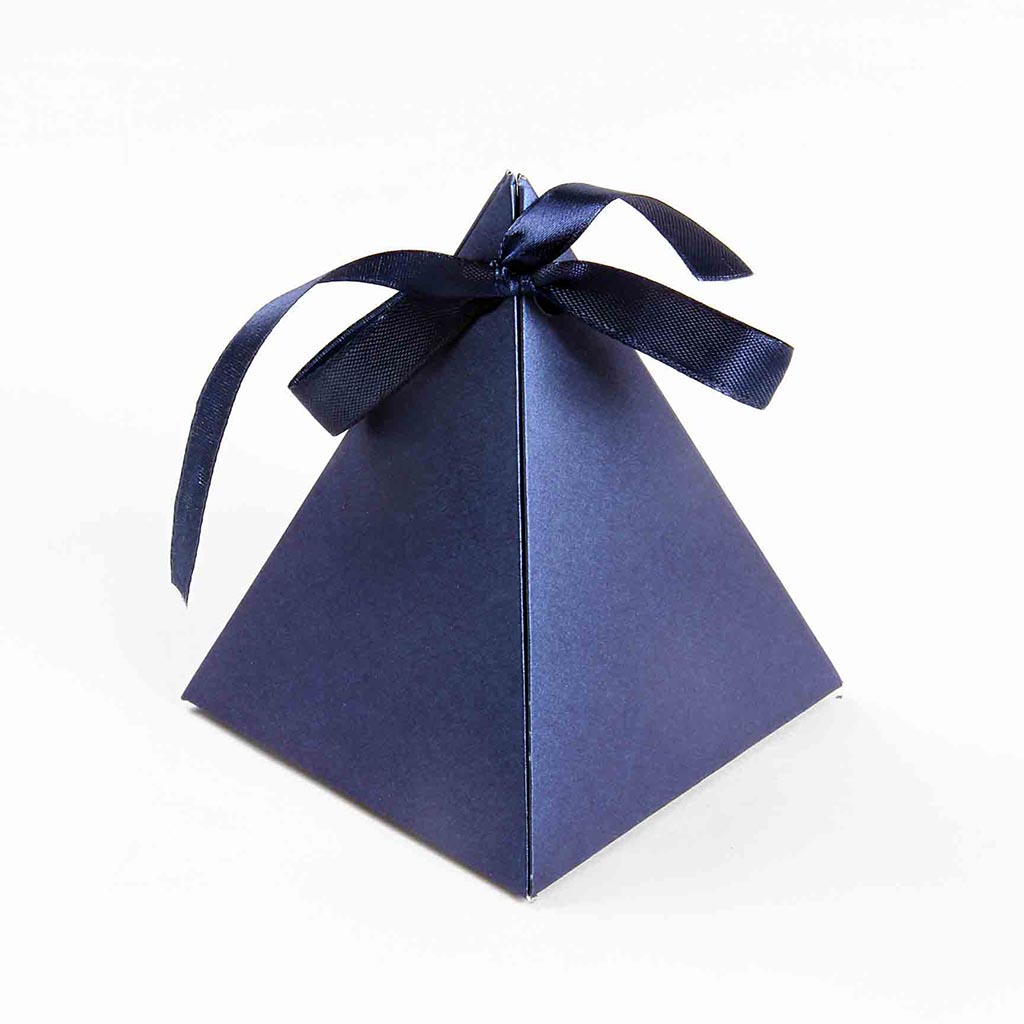 Triangular Wedding Party Favor Box in Royal Blue Color - Click Image to Close