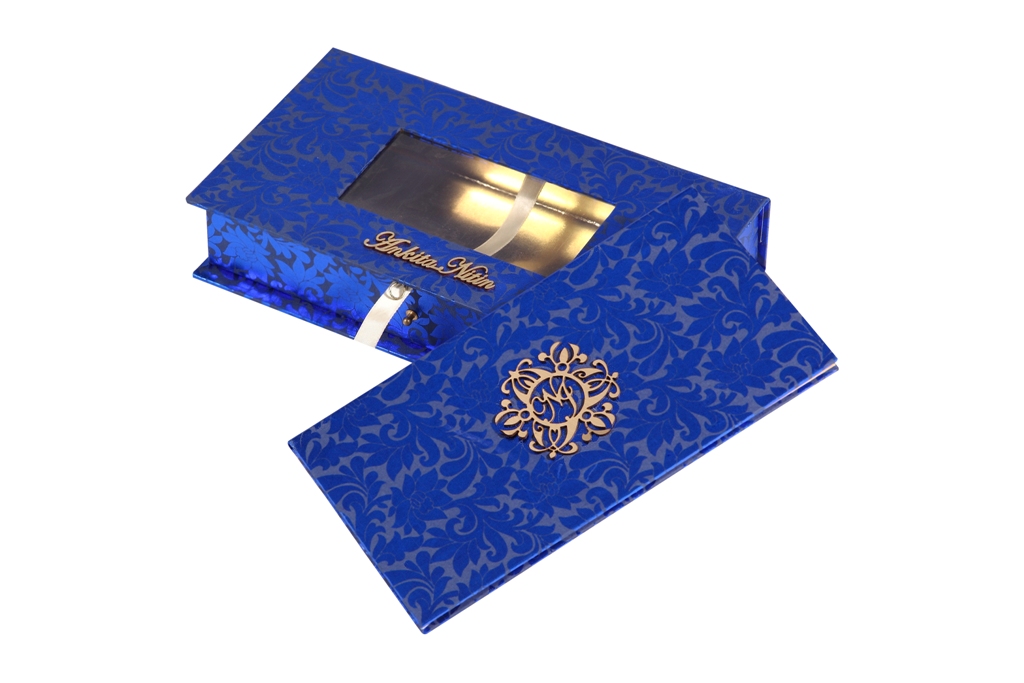 Box wedding card Royal blue wedding Personalized Card box wedding