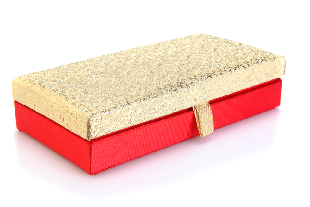 Wedding  Cash Box in Red and Golden