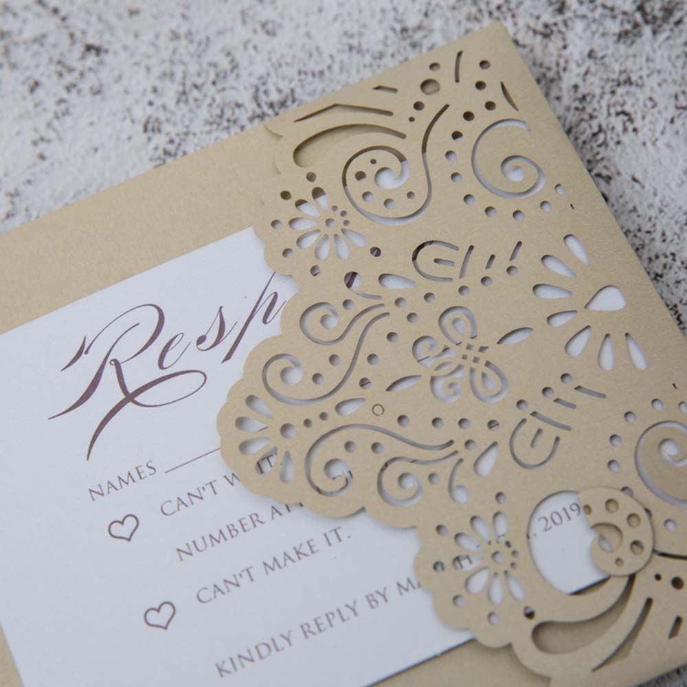 Wedding Invittaion cards with ethnic laser cut patterns - Click Image to Close
