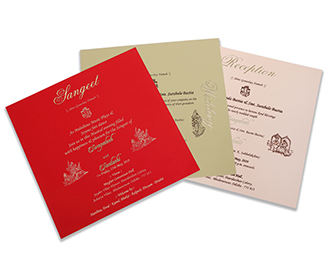 Laser cut Indian theme box invitation in Ivory color