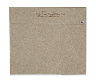 Marble print light brown indian wedding invitation