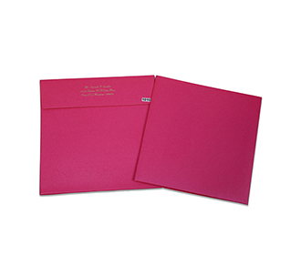 Modern tamil wedding invitation in pink with Chandelier design