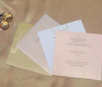 Mughal Style Indian Wedding Card in Peach Colour