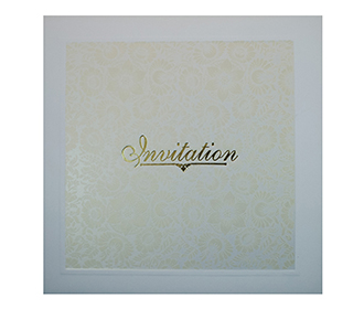 Mulifaith cream Floral wedding Invitation Card with a folding insert
