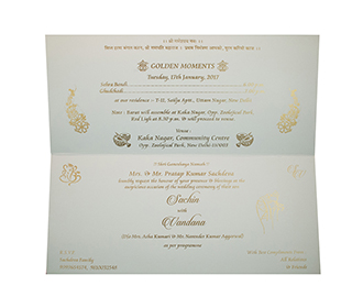 Mulifaith cream wedding Invitation Card