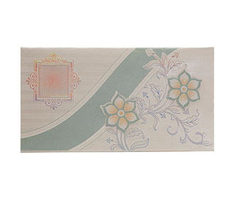 Multi-Faith Wedding Card with Green Floral & Silver Patterns