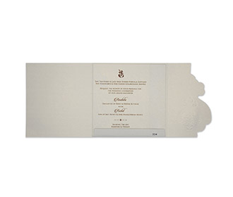Multifaith floral wedding invitation card in powder blue colour