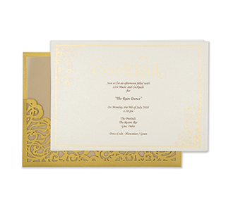 Multifaith Indian wedding card with a laser cut insert holder